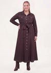 Dress midi DENIM DOLCE BROWN - brown