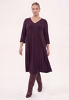 Dress midi UNI DOLCE - dark purple - #2