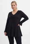 Tunika wide bottom uni dolce - Schwarz