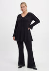 Tunika wide bottom uni dolce - Schwarz
