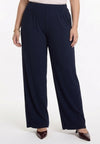 Trousers loose UNI DOLCE PLISSÉ - blue