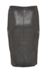 Skirt fake leather binding - black - #3