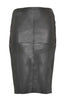 Skirt fake leather binding - black - #4