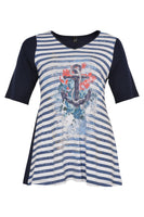 Tunic flare breton anchor - blue - #4