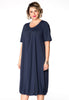 Dress pleated COCO - blue