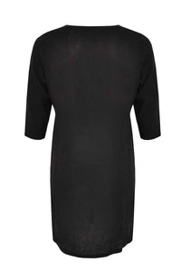 Dress beaded LINEN - black - #2