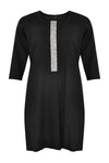 Dress beaded LINEN - black 