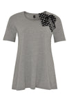 Tunic flare scarf dots - grey - #4