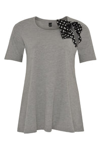 Tunic flare scarf dots - grey - #4