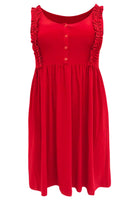 Dress ruffled strap DOLCE - red  - #3