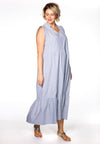 Dress ruffled STRIPE - blue