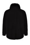 Jacket wide fur collar - black - #3