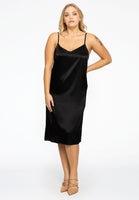 Dress spaghetti silk - black - #2