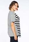 Asymmetrisches shirt stripe mix - Weiß