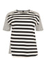 Shirt asymmetric STRIPE MIX - white  - #4