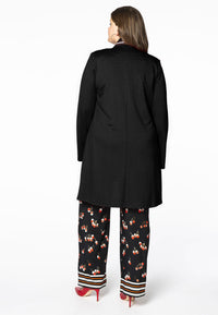Blazer v-neck collar interlock - black - #3