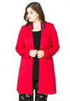 Blazer v-neck collar interlock - red - #1