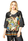 Blouse STRIPED FLOWER - multi