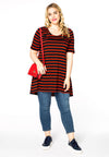 Tunic wide bot frill breton - red - #2