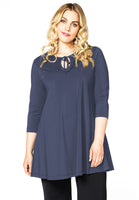 Tunic wide bot frill COCO - blue - #1