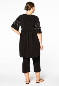 Tunic ruffled pearls DOLCE - black - #3