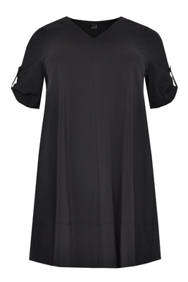 Tunic V-neck rolled sleeve COCO - black  - #4