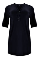 Tunic grandad collar DOLCE - blue - #4