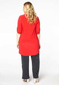Tunic grandad collar DOLCE - red - #3