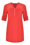 Tunic grandad collar DOLCE - red - #4
