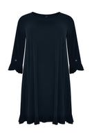 Dress ruffled button sleeve DOLCE - blue - #4