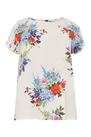 Blouse wide BOUQUET - white  - #4