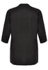 Blouse asymmetric ruffled LINEN - black - #5