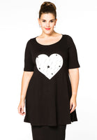 Tunic wide bot HEART - black - #1