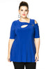 Tunic flare asymmetric DOLCE - blue