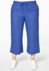 Trousers 7/8 LINEN - light blue