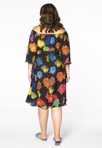 Dress wide neck CORAL - black - #3
