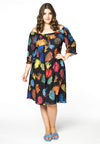 Dress wide neck CORAL - black - #2