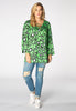 Tunic v-neck lacing LEOPARD - green  - #2