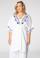 Blouse embroidered LINEN - white  - #1