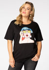 T-Shirt wide POP ART - black 