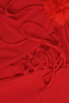 Dress flower straps DOLCE - red - #5