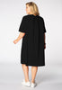 Dress tied back stretch cotton - black  - #3