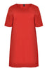 Dress tied back stretch cotton - red  - #5