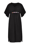 Dress embroidered detail LINEN - black - #4