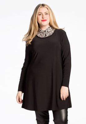 Tunic DOLCE wide bot leopard - black  - #1