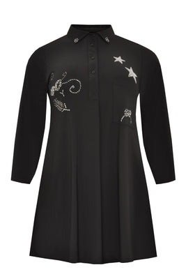 Tunic DOLCE beaded - black  - #4