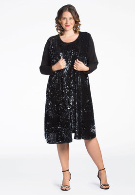 Cardigan SEQUINS - black  - #2