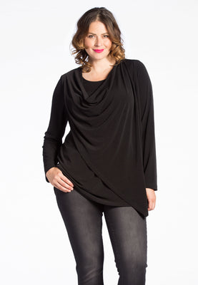 Tunic DOLCE zipped overlay - black  - #1