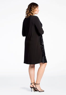 Dress SEQUINS A-line - black  - #3