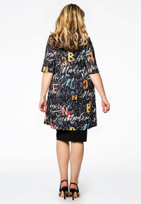 Tunic wide bottom LETTERS - black - #3